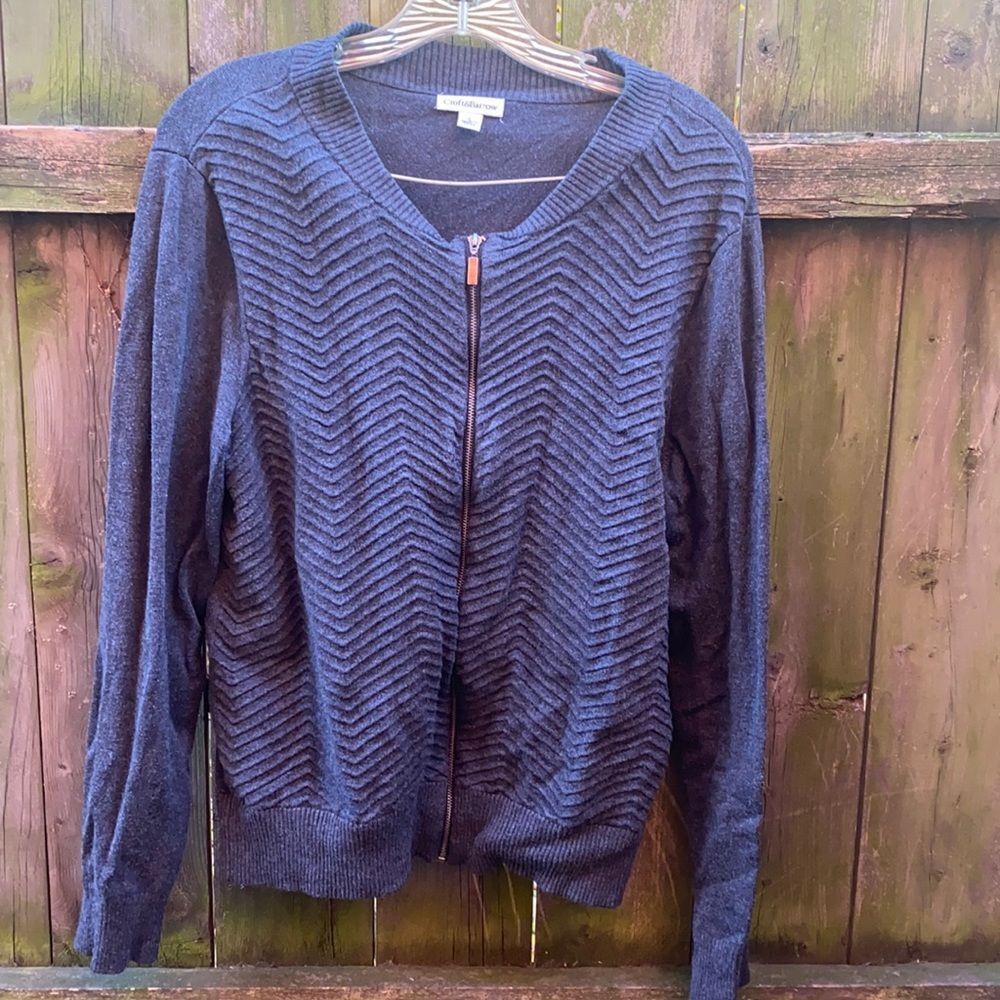 Croft & Barrow zip up sweater sz. L